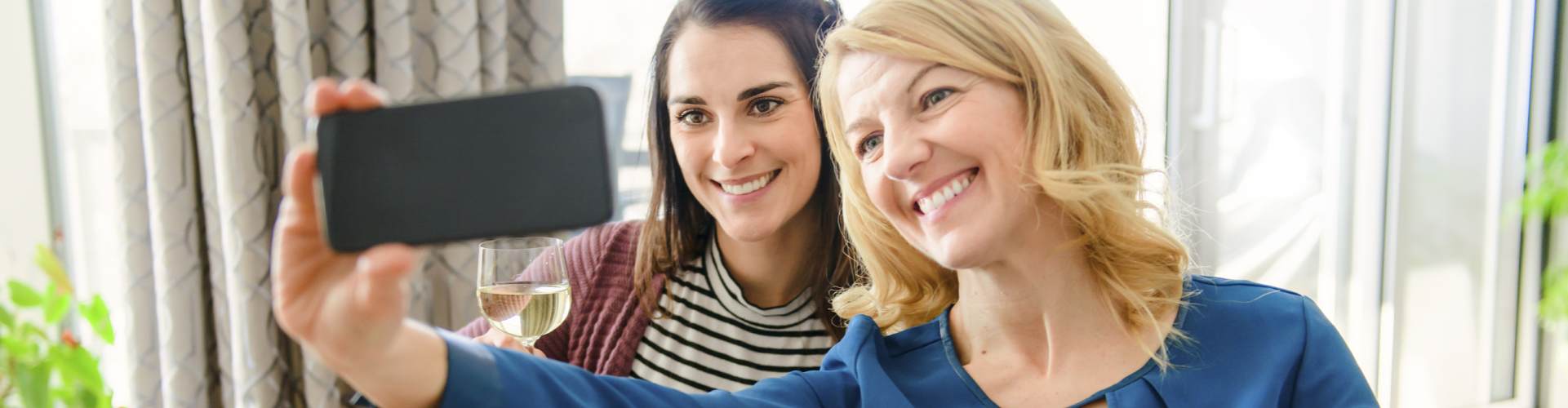 Two women taking a selfie